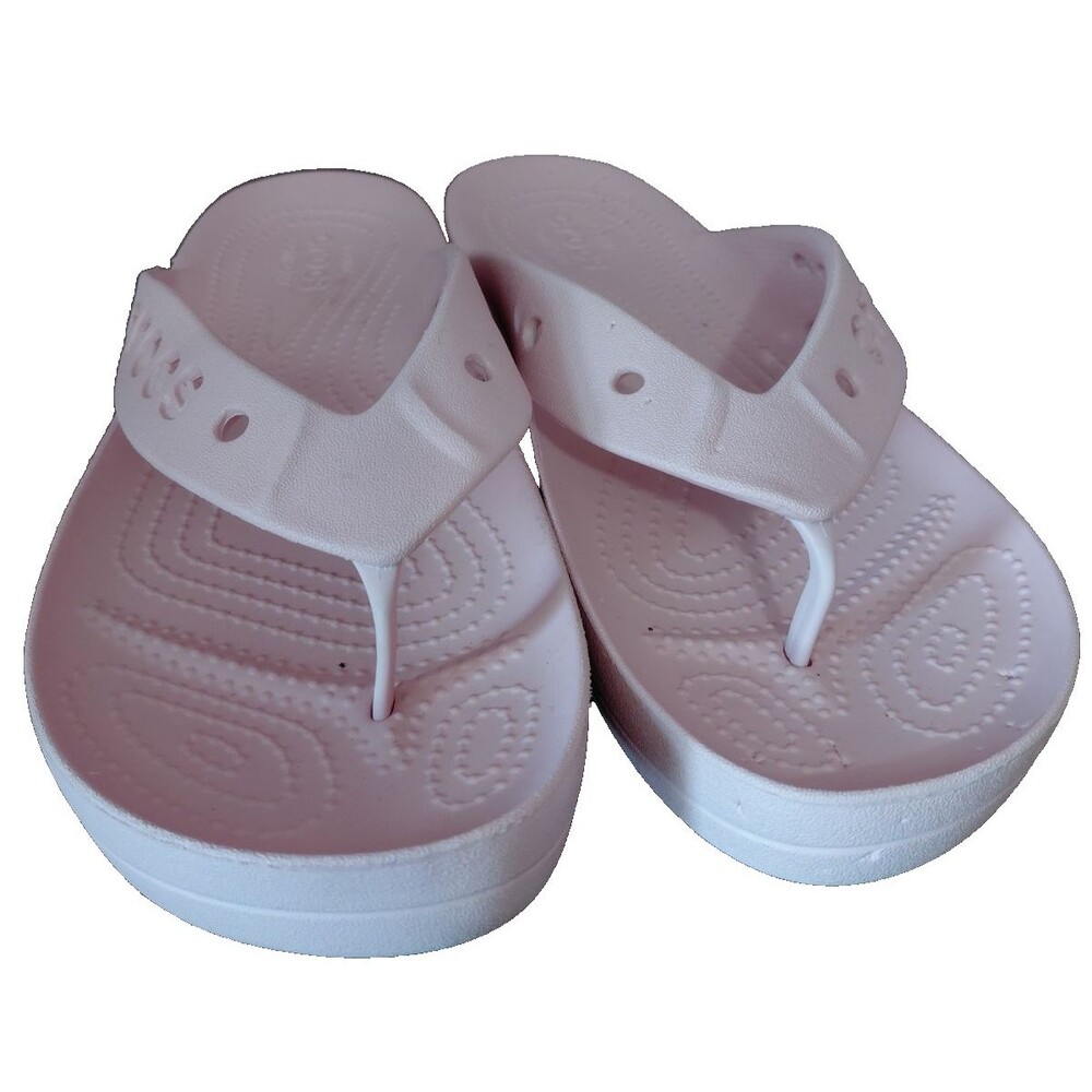 Crocs Women's Iconic Crocband US 9 Pink Comfort Platform Thong Slide Sandals